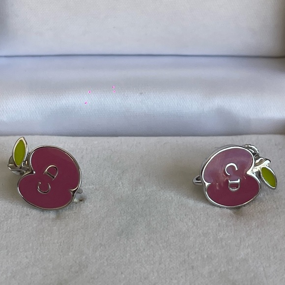 VINTAGE CHRISTIAN Dior Apple CD Clip-On Earrings - Picture 7 of 7